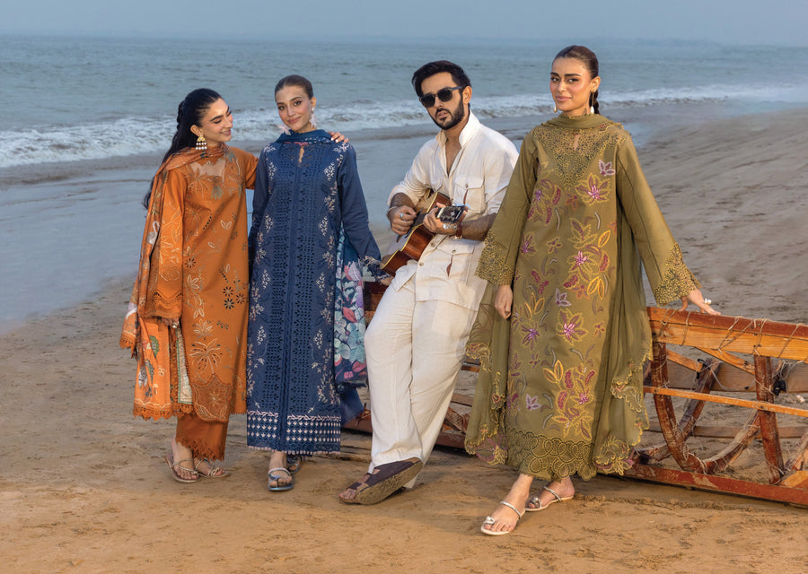 Rang Rasiya Carnation Embroidered Lawn Unstitched 3Pc Suit D-08 ISLA