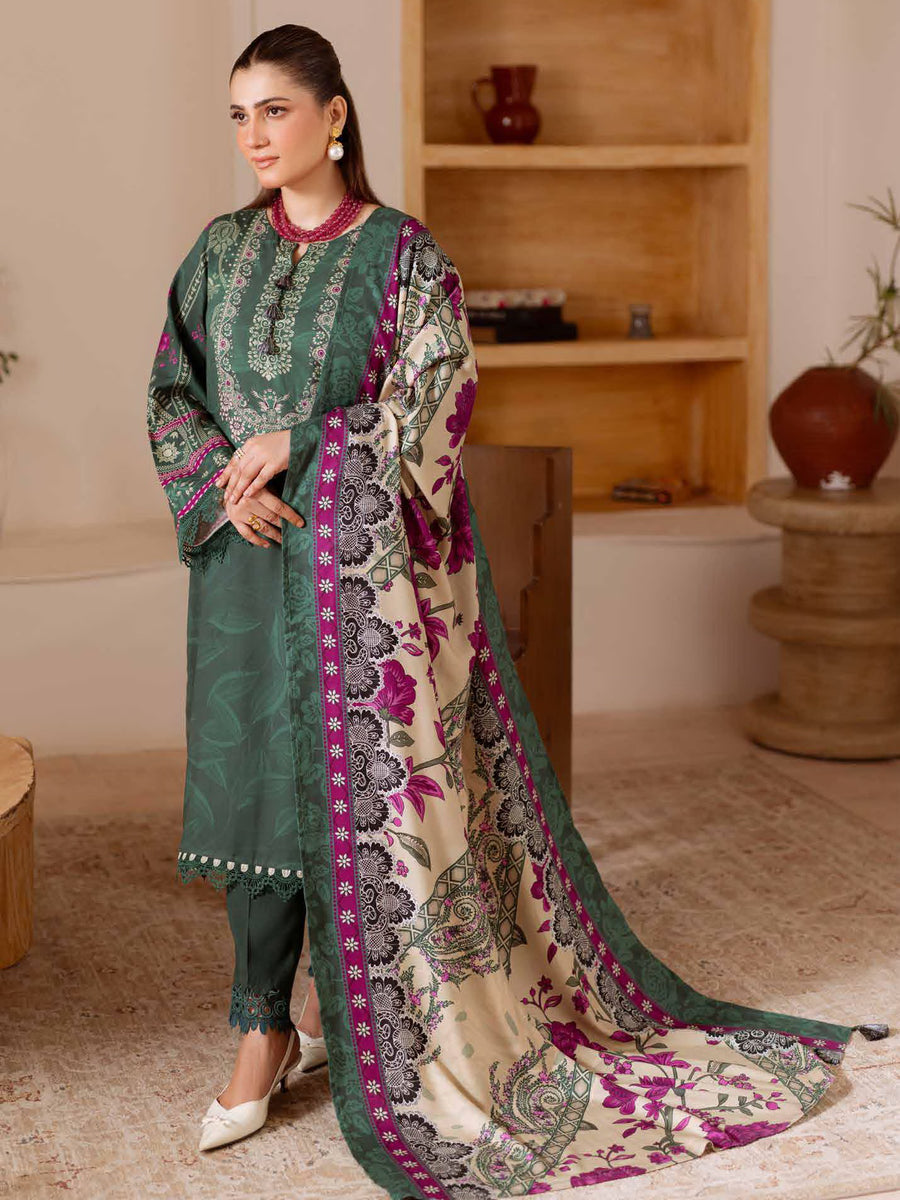Nureh Signature Printed Marina Unstitched 3Pc Suit SP-180