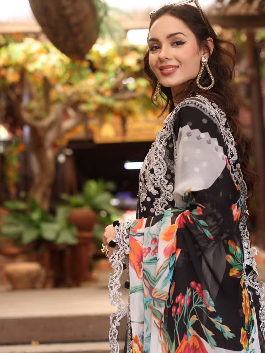 Charizma Aniq Vol-02 Embroidered Lawn Unstitched 3Pc Suit AN5-09