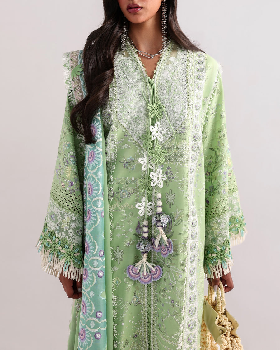 Suffuse by Sana Yasir Eid Lawn Unstitched Embroidered 3Pc Suit - NAVIEL