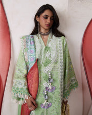 Suffuse by Sana Yasir Eid Lawn Unstitched Embroidered 3Pc Suit - NAVIEL