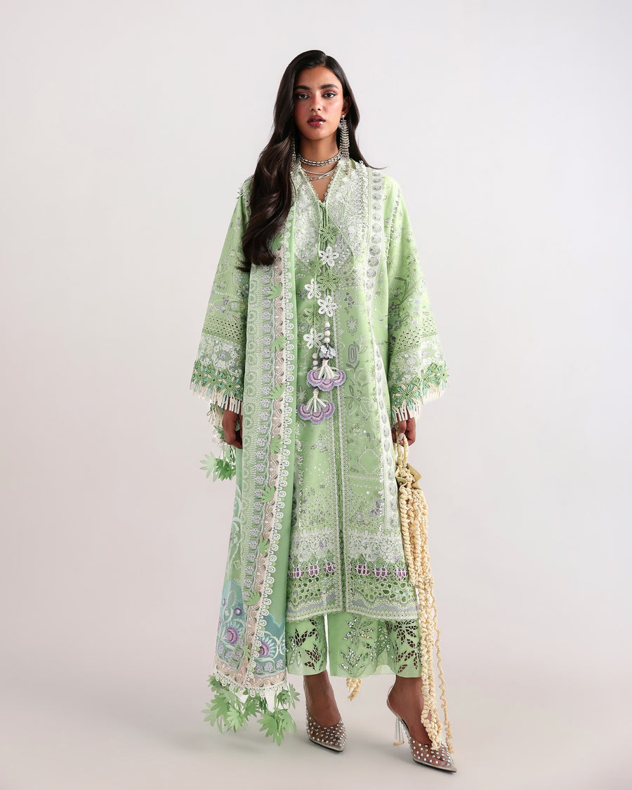 Suffuse by Sana Yasir Eid Lawn Unstitched Embroidered 3Pc Suit - NAVIEL
