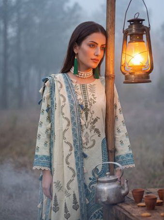 Al Zohaib Colors Printed Linen Unstitched 3Pc Suit D-09