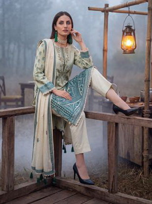 Al Zohaib Colors Printed Linen Unstitched 3Pc Suit D-09