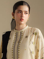 Coco by Zara Shahjahan Winter Unstitched Khaddar 3Pc Suit D-08B FAWN