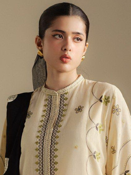 Coco by Zara Shahjahan Winter Unstitched Khaddar 3Pc Suit D-08B FAWN