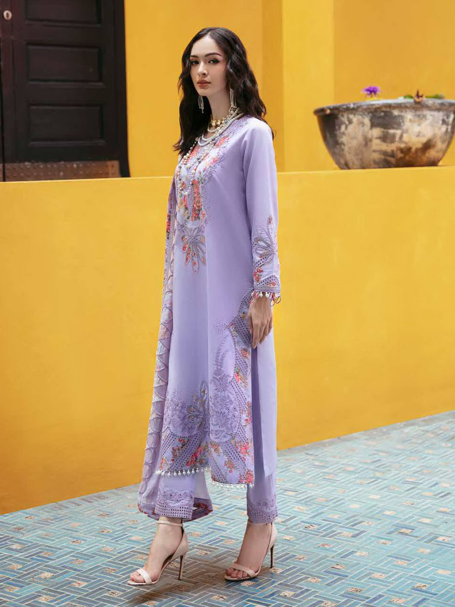 Charizma Reem Embroidered Lawn Unstitched 3Pc Suit RM5-01