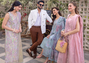 Rang Rasiya Carnation Embroidered Lawn Unstitched 3Pc Suit D-10 MILA