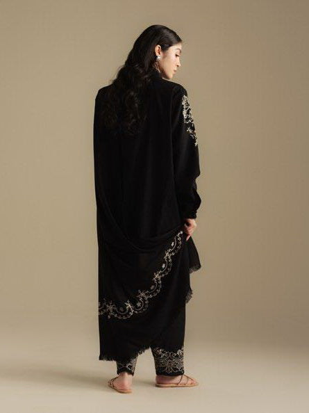 Coco by Zara Shahjahan Winter Unstitched Khaddar 3Pc Suit D-09A LAUREL