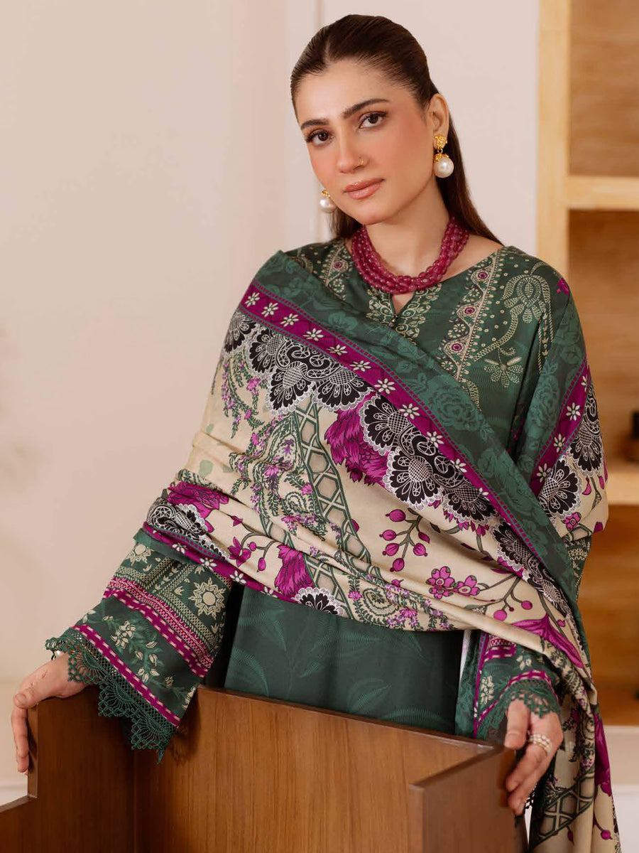 Nureh Signature Printed Marina Unstitched 3Pc Suit SP-180