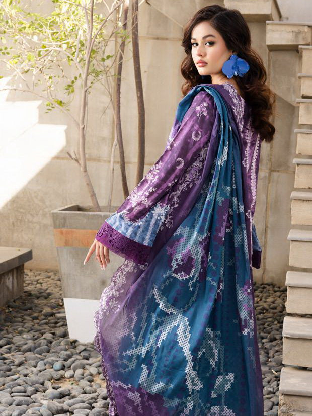 Riaz Arts Aafreen Embroidered Lawn Unstitched 3Pc Suit AF-162