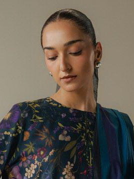 Coco by Zara Shahjahan Prints Vol-05 Unstitched Linen 3Pc Suit D-08A Morning Echo