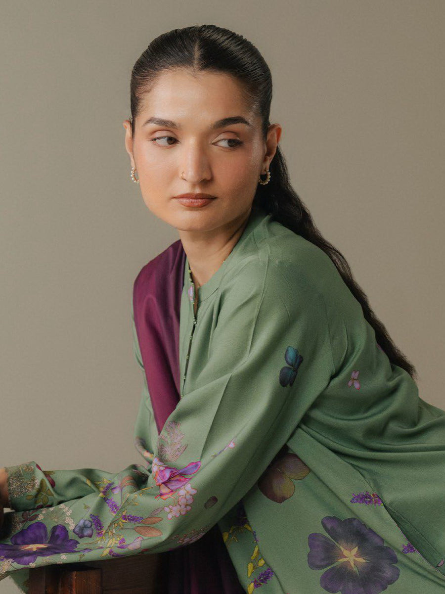 Coco by Zara Shahjahan Prints Vol-05 Unstitched Linen 3Pc Suit D-08B Morning Echo