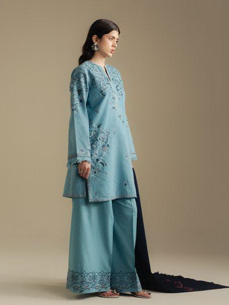 Coco by Zara Shahjahan Winter Unstitched Khaddar 3Pc Suit D-09B LAUREL