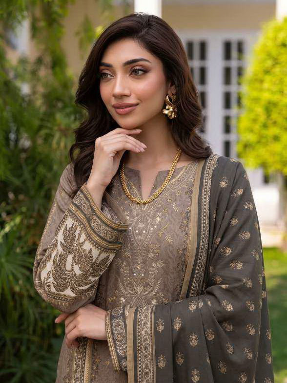Motifz Rang Digital Printed Linen Unstitched 3Pc Suit 2026-LEYANA
