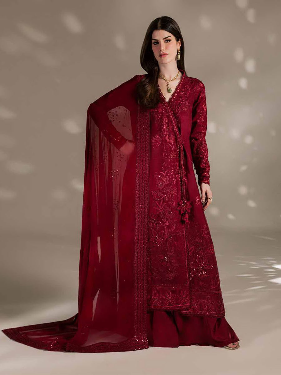 Nureh The Silk Embroidered Premium Silk Unstitched 3Pc Suit S-32