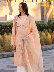 Rang Rasiya Carnation Embroidered Lawn Unstitched 3Pc Suit D-04 ZINNIA