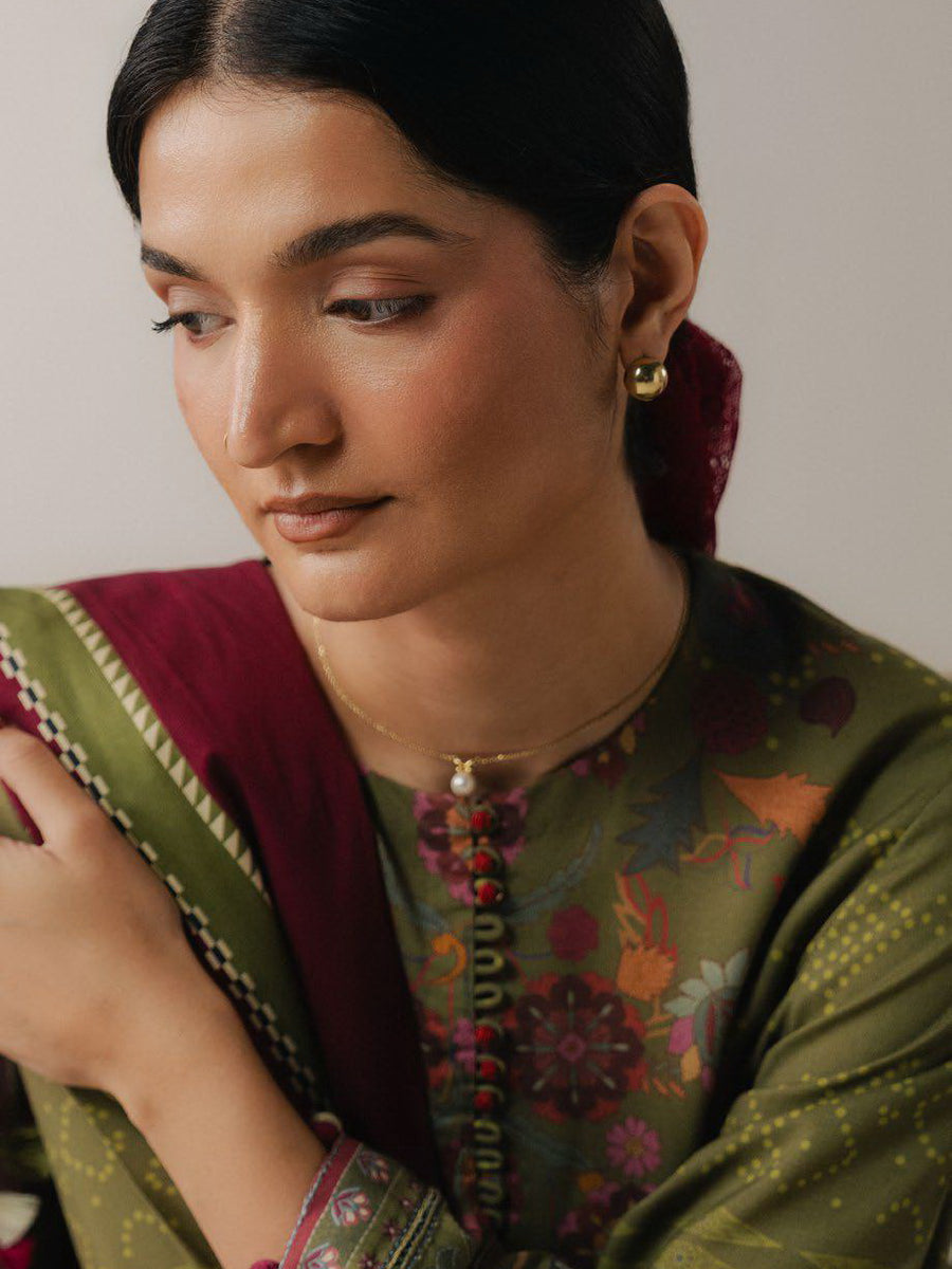 Coco by Zara Shahjahan Prints Vol-05 Unstitched Linen 3Pc Suit D-09A Terracotta Sky