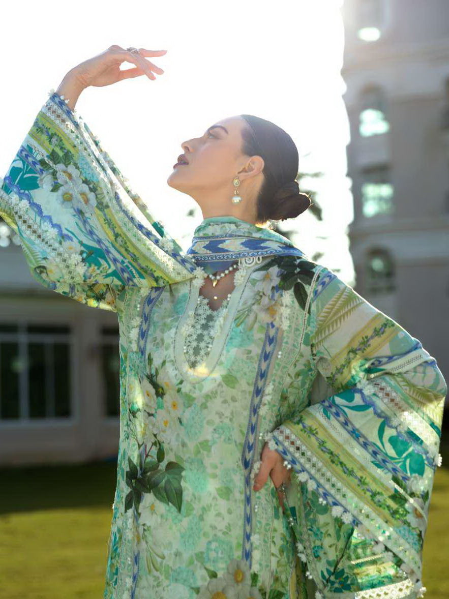 Elaf Prints Unstitched Printed Lawn 3Pc Suit EPE-01B EMERALD ISLE