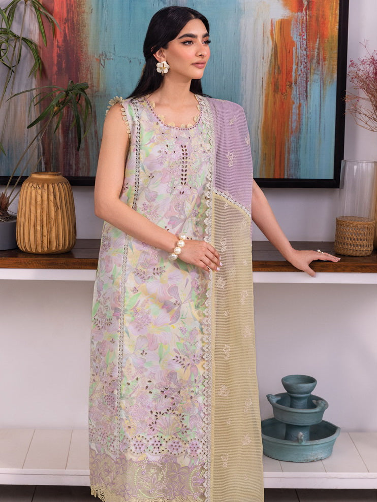 Rang Rasiya Carnation Embroidered Lawn Unstitched 3Pc Suit D-04 LARA