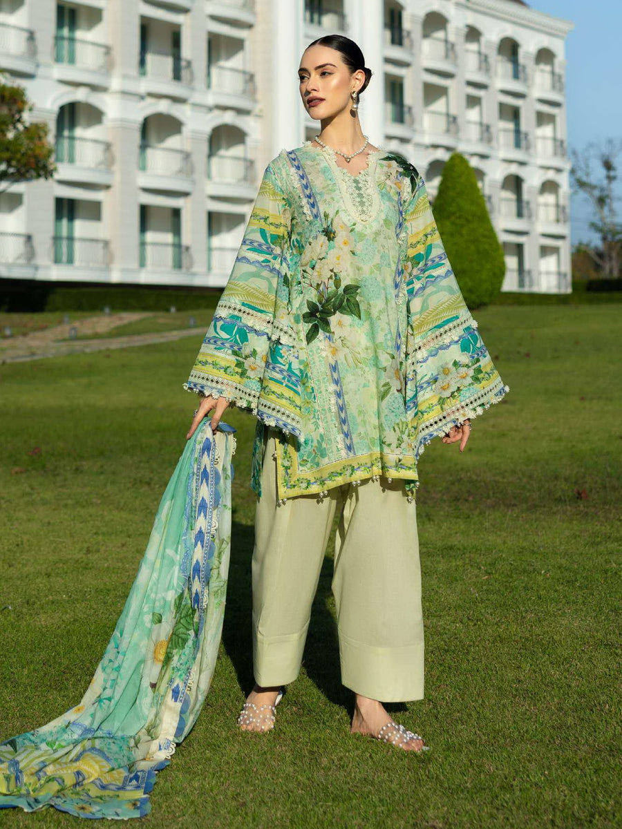 Elaf Prints Unstitched Printed Lawn 3Pc Suit EPE-01B EMERALD ISLE