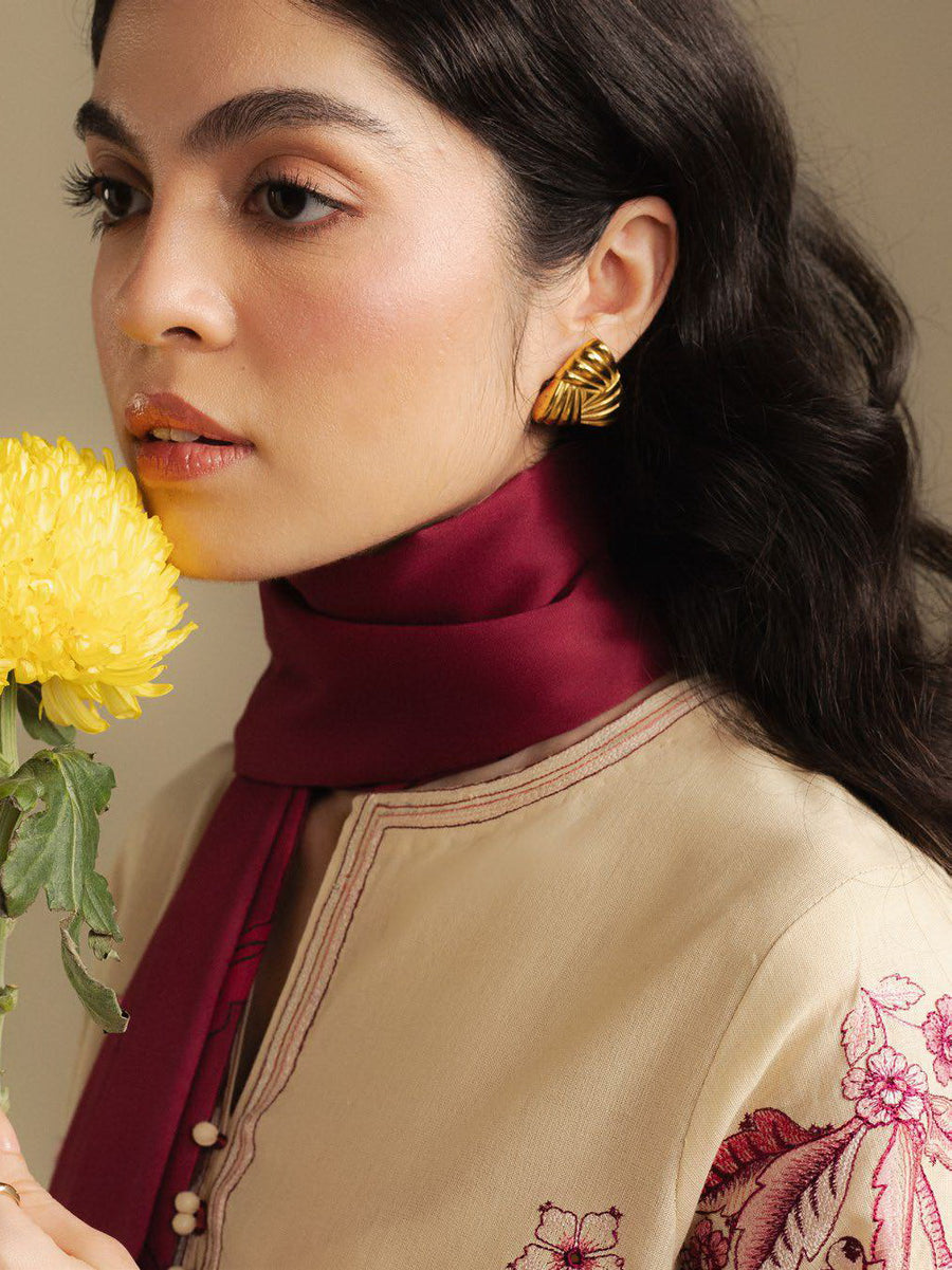 Coco by Zara Shahjahan Winter Unstitched Khaddar 3Pc Suit D-10A SNOWDROP