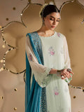 Nureh Mukeshkari Embroidered Mukesh Chiffon Unstitched 3Pc Suit MK-13