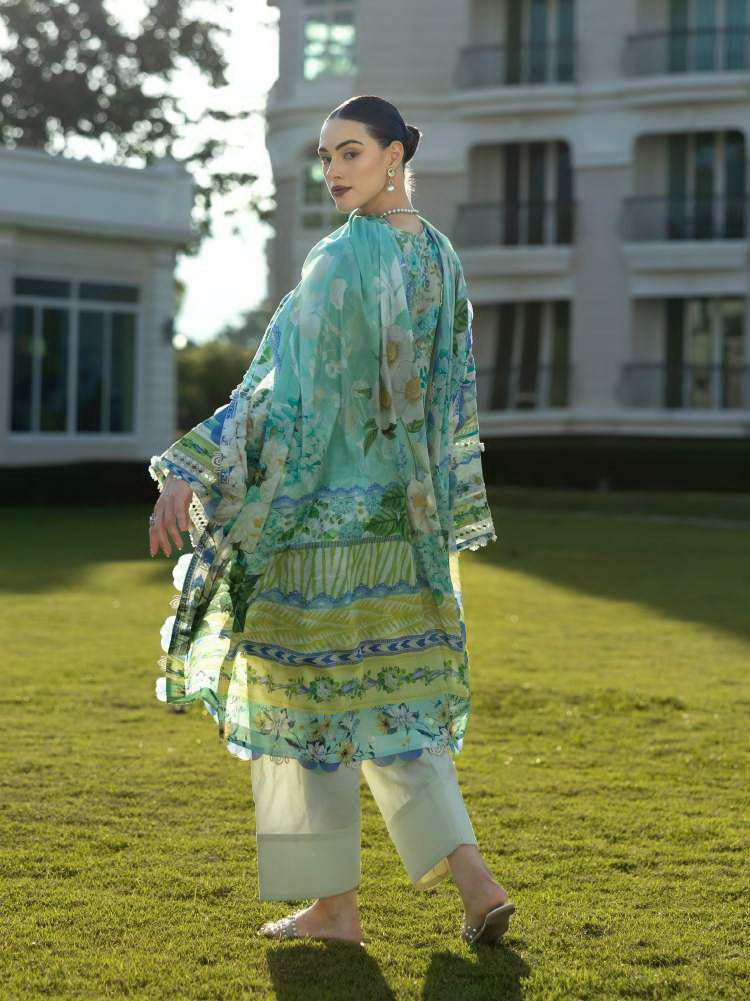 Elaf Prints Unstitched Printed Lawn 3Pc Suit EPE-01B EMERALD ISLE
