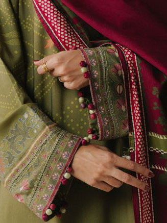 Coco by Zara Shahjahan Prints Vol-05 Unstitched Linen 3Pc Suit D-09A Terracotta Sky
