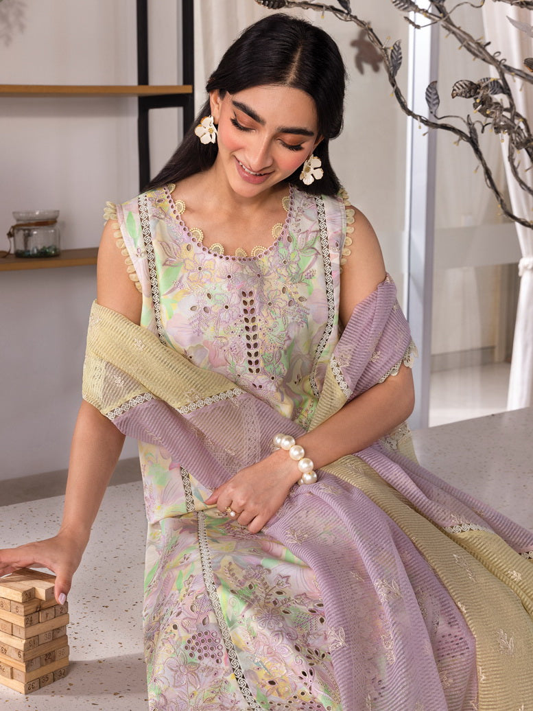 Rang Rasiya Carnation Embroidered Lawn Unstitched 3Pc Suit D-04 LARA