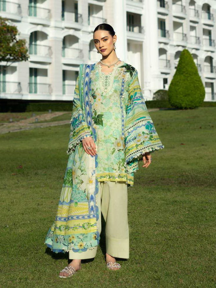 Elaf Prints Unstitched Printed Lawn 3Pc Suit EPE-01B EMERALD ISLE
