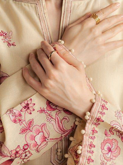 Coco by Zara Shahjahan Winter Unstitched Khaddar 3Pc Suit D-10A SNOWDROP