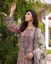 Motifz Rang Digital Printed Linen Unstitched 3Pc Suit 2024-JANAN