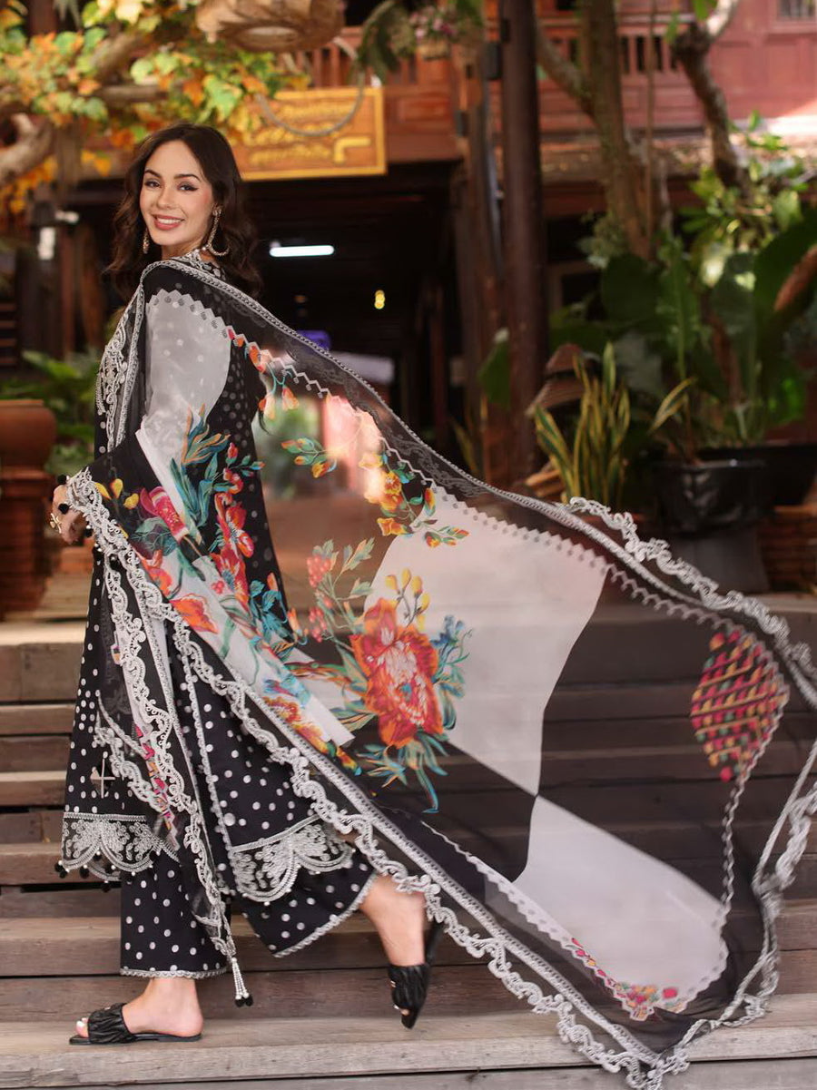 Charizma Aniq Vol-02 Embroidered Lawn Unstitched 3Pc Suit AN5-09
