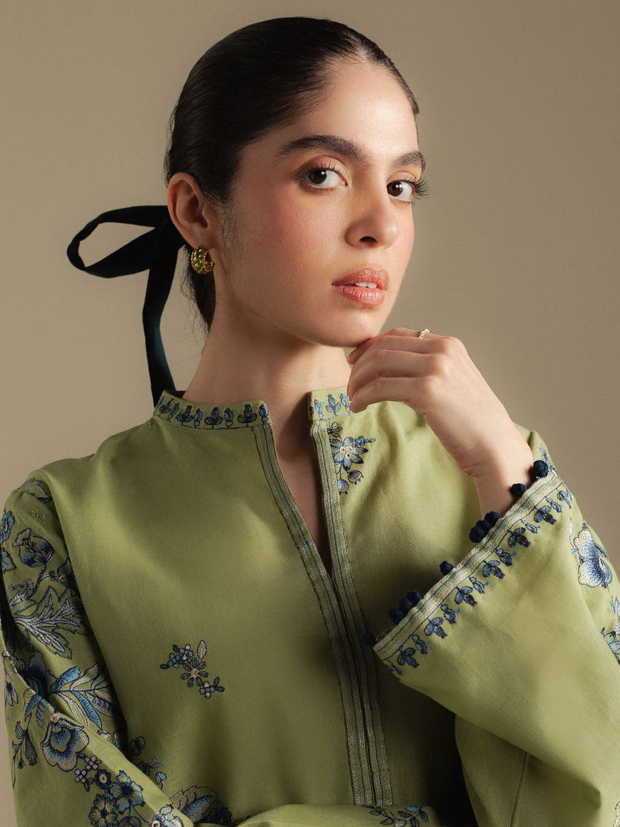 Coco by Zara Shahjahan Winter Unstitched Khaddar 3Pc Suit D-10B SNOWDROP