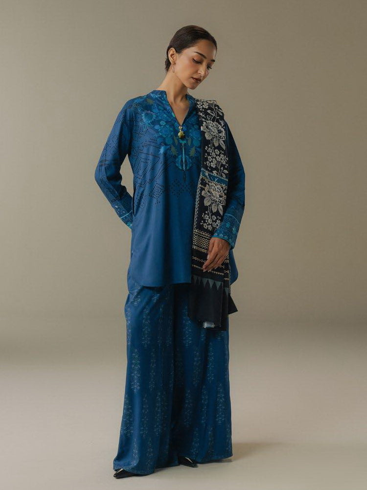 Coco by Zara Shahjahan Prints Vol-05 Unstitched Linen 3Pc Suit D-09B Terracotta Sky