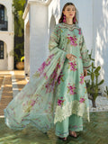 Elaf Premium Signature Embroidered Lawn Unstitched 3Pc Suit EST-03A TURQUOISE