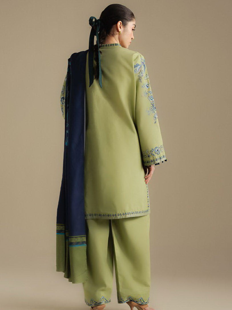 Coco by Zara Shahjahan Winter Unstitched Khaddar 3Pc Suit D-10B SNOWDROP