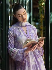 Elaf Prints Unstitched Printed Lawn 3Pc Suit EPE-08A LAVENDER AURA