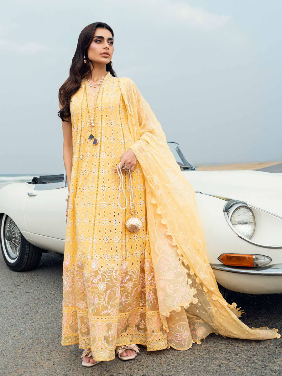 NUREH Khuwab Embroidered Swiss Lawn Unstitched 3 Piece Suit NE-144