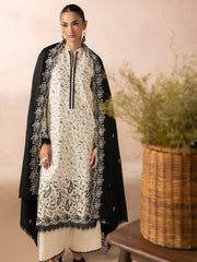 RajBari Sareen Premium Embroidered Viscose Unstitched 3Pc Suit D-01