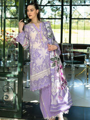 Elaf Prints Unstitched Printed Lawn 3Pc Suit EPE-08A LAVENDER AURA
