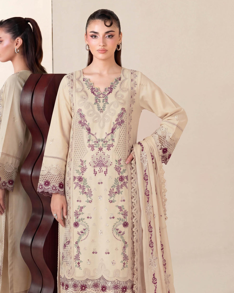 Ramsha Fasana Embroidered Luxury Lawn Unstitched 3Pc Suit LR-109