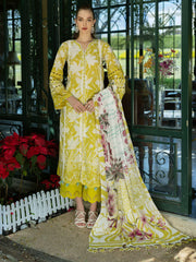 Elaf Prints Unstitched Printed Lawn 3Pc Suit EPE-08B SAFFRON