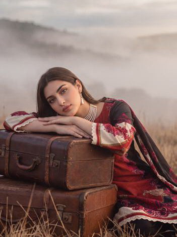 Al Zohaib Colors Printed Linen Unstitched 3Pc Suit D-01