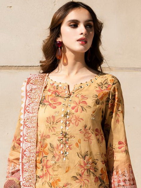 Riaz Arts Aafreen Embroidered Lawn Unstitched 3Pc Suit AF-163