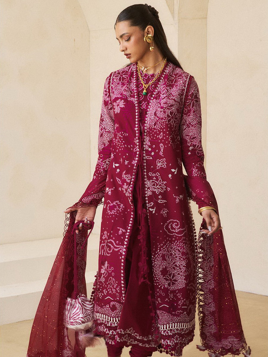 Suffuse by Sana Yasir Eid Lawn Unstitched Embroidered 3Pc Suit - VESRIА