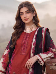 Al Zohaib Colors Printed Linen Unstitched 3Pc Suit D-01