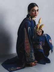Jugnu Lahore Womenswear Embroidered Karandi Unstitched 3Pc Suit - NEHRI