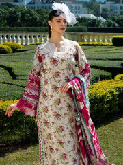 Elaf Prints Unstitched Printed Lawn 3Pc Suit EPE-05A QUEEN GARNET